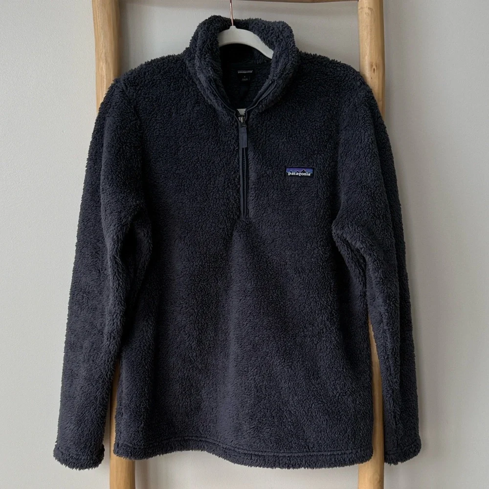Patagonia Women’s 1/4 Zip Los Gatos Smolder Blue Soft Fleece Pullover L - Picture 6 of 15